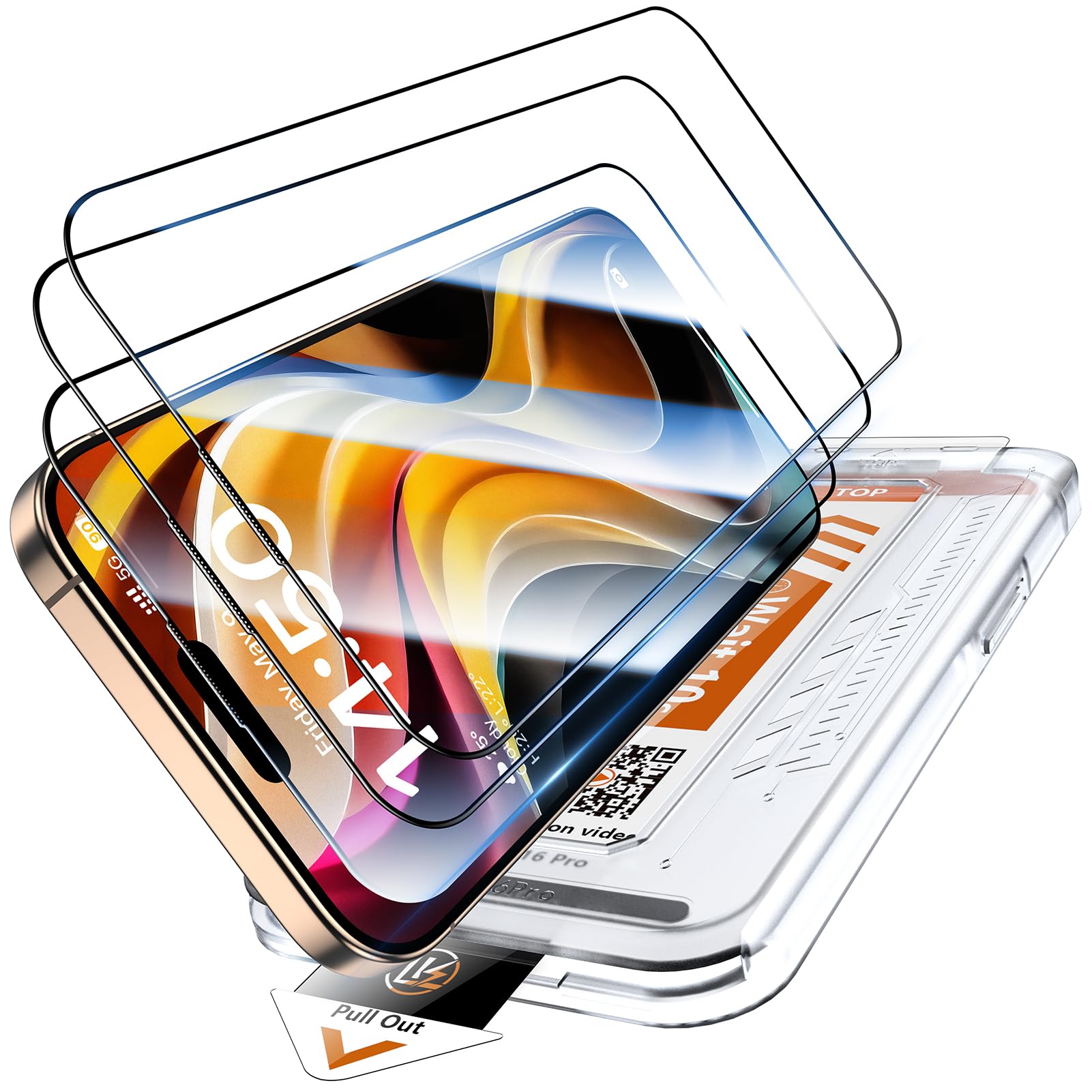 Protetor De Tela De Vidro Temperado Lk Para Iphone 16 Pro X3