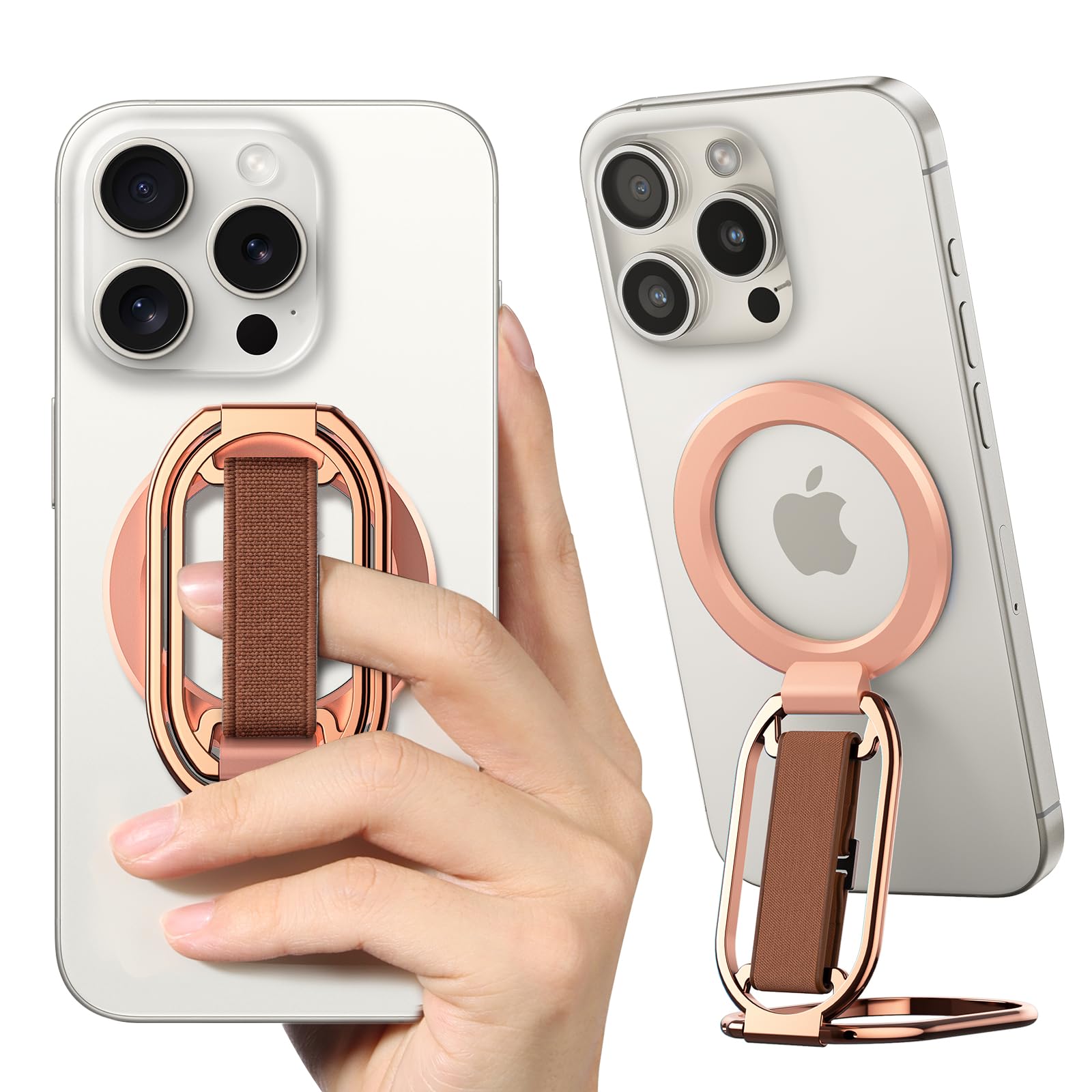 Alça De Telefone Com Suporte E Presilha Para Dedo Para Iphone Magsafe