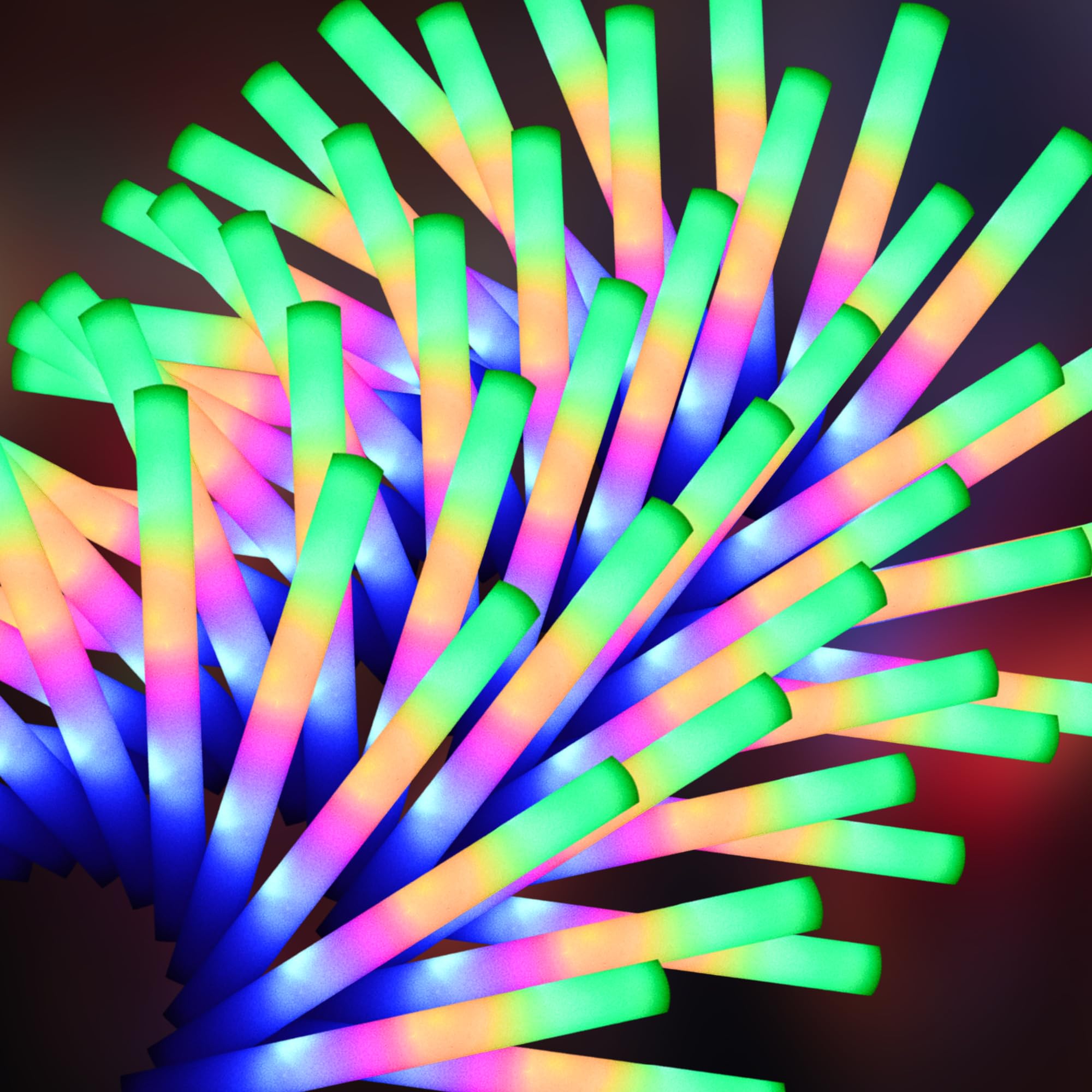 Foam Glow Sticks Gdhzwtmy 68 Unidades De Led, 3 Modos Para Festas