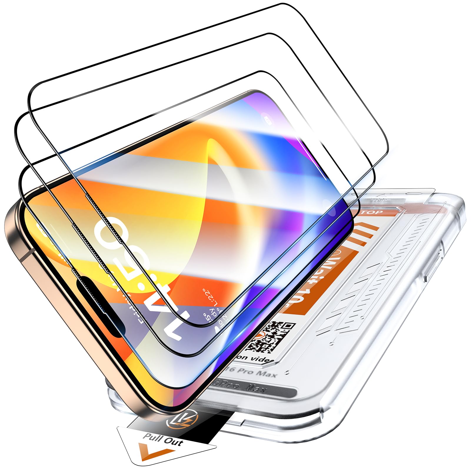 Protetor De Tela Lk Para Iphone 16 Pro Max De Vidro Temperado X3