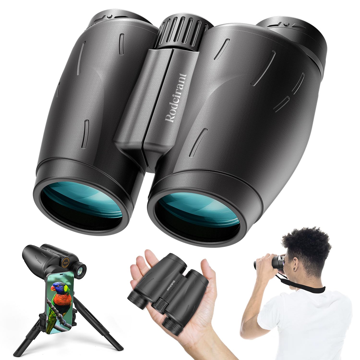 Binóculos Rodcirant 25x30 Professional Com Adaptador De Telefone