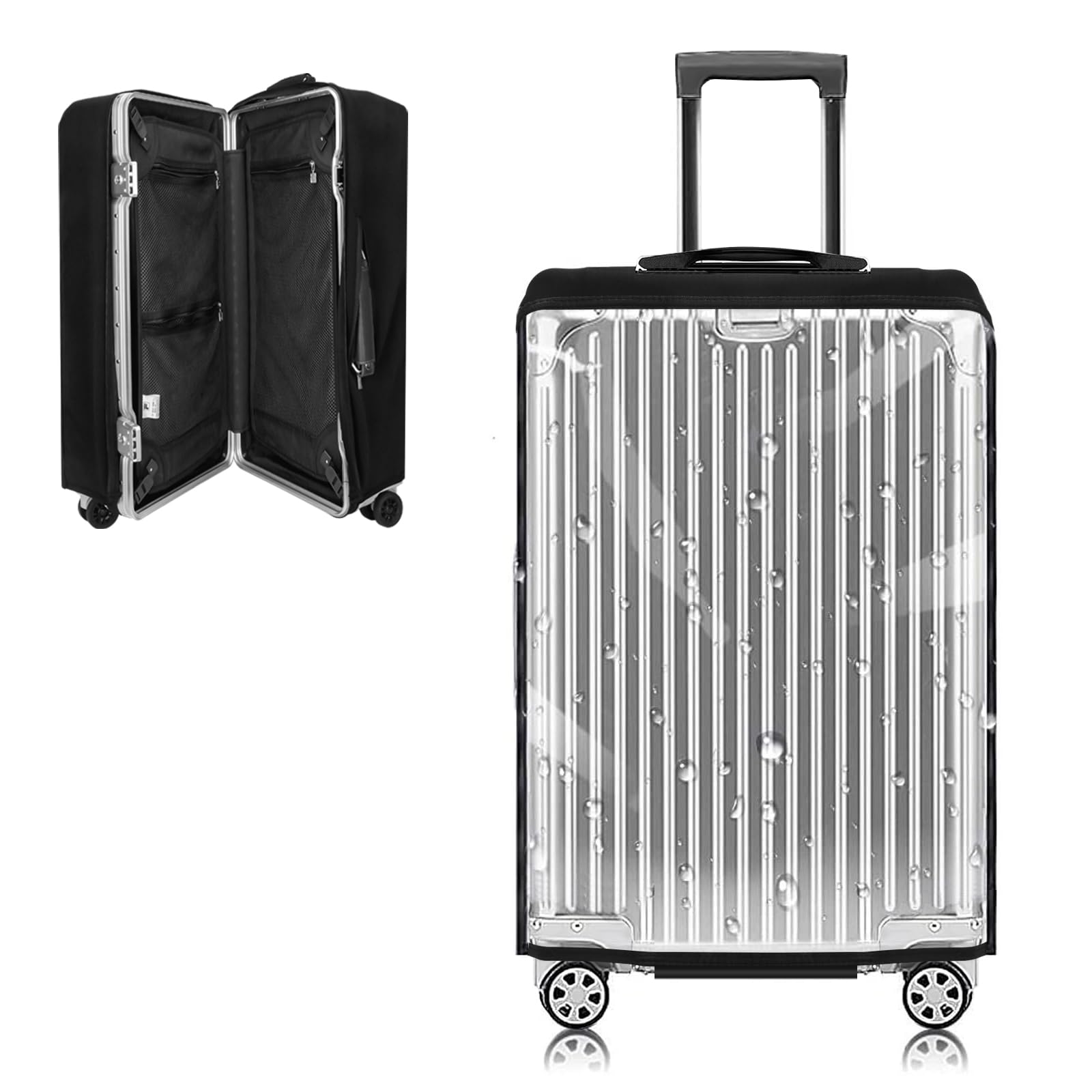 Capa De Mala Yotako Atualizada Com Zíper Transparente Em Pvc 24"