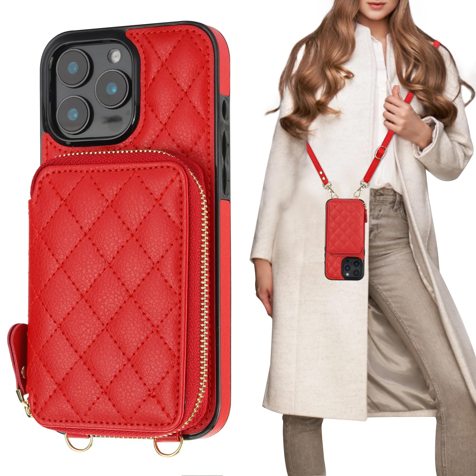 Capa Tipo Carteira Crossbody Bocasal Para Iphone 16 Pro Max 6.9