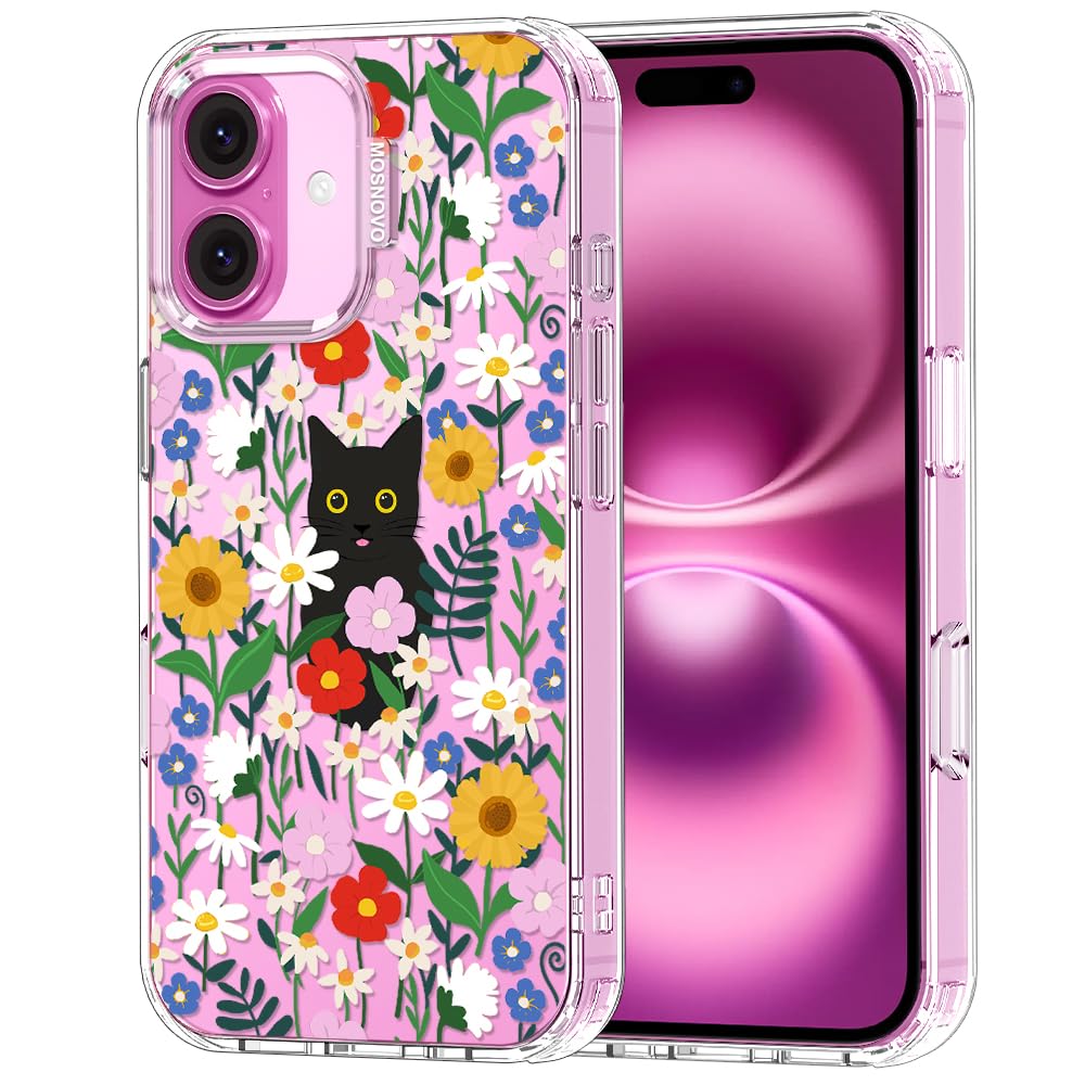 Capa De Telefone Mosnovo Para Iphone 16 Plus Buffertech Black Cat