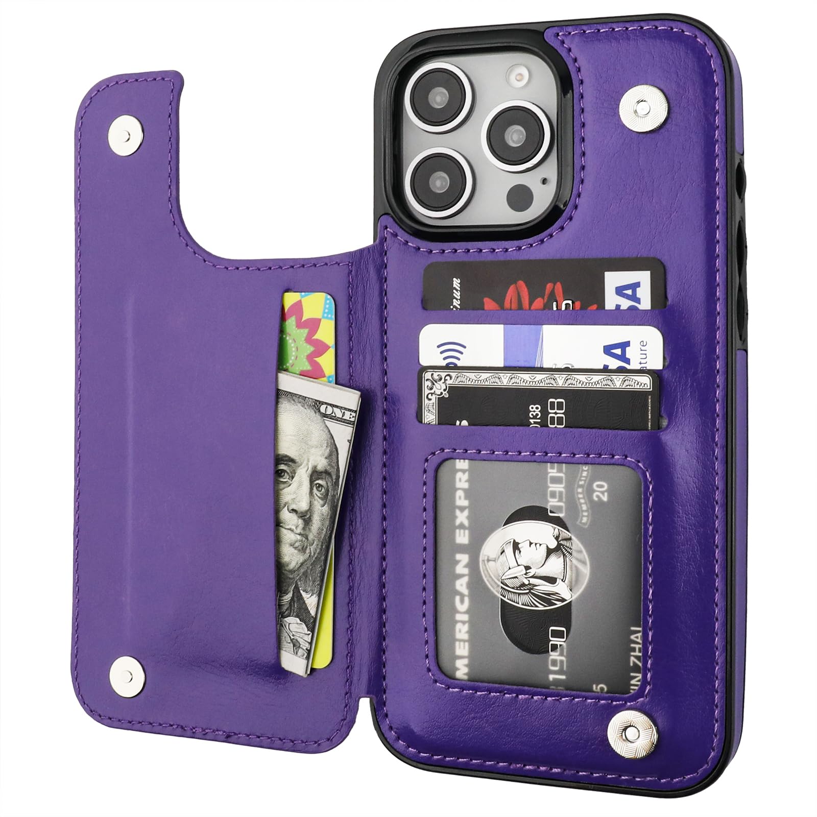 Capa Tipo Carteira Onetop Compatível Com Iphone 16 Pro Max Roxa