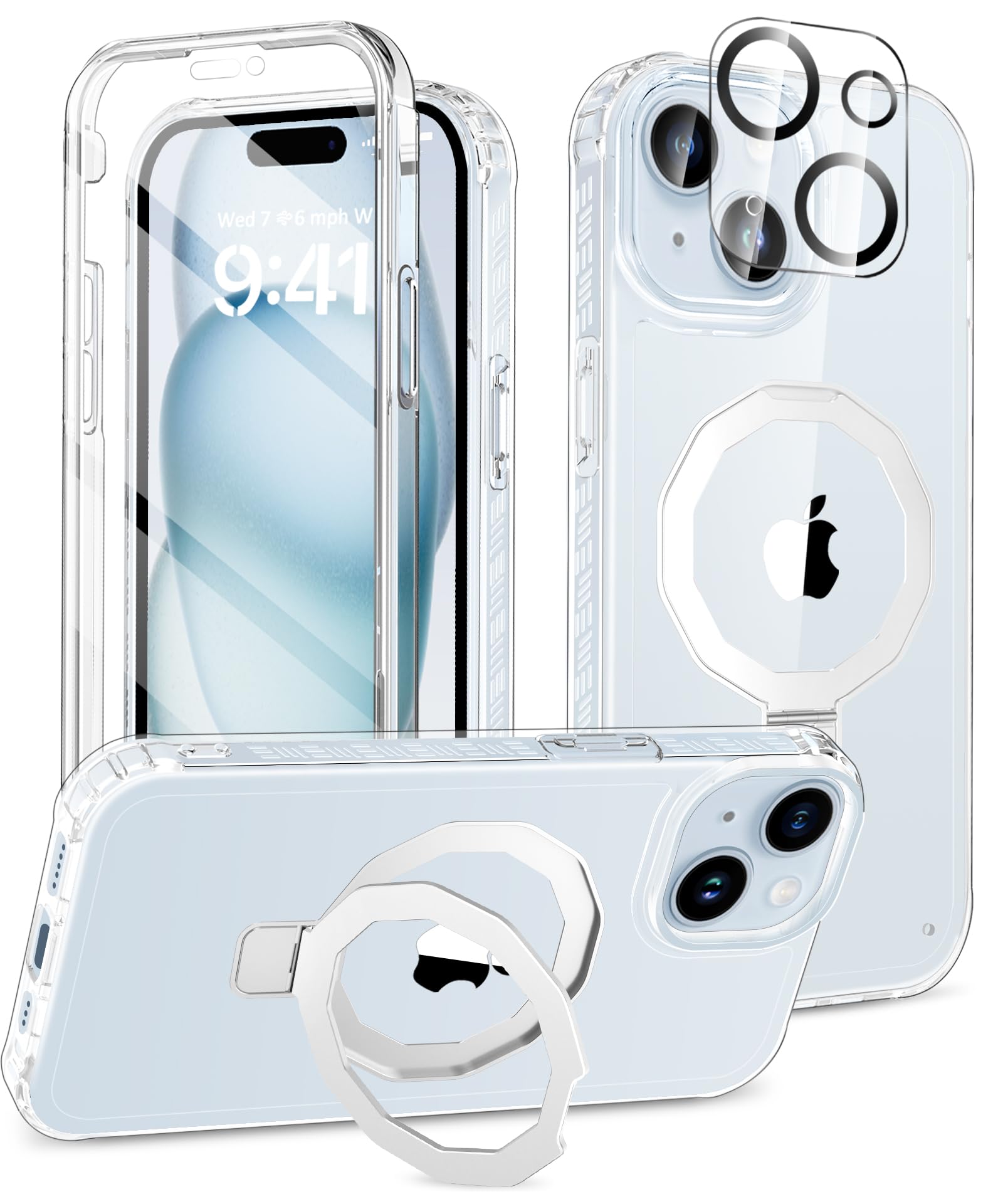 Capa De Telefone Banlea Compatível Com Iphone 15 6.1 Com Suporte