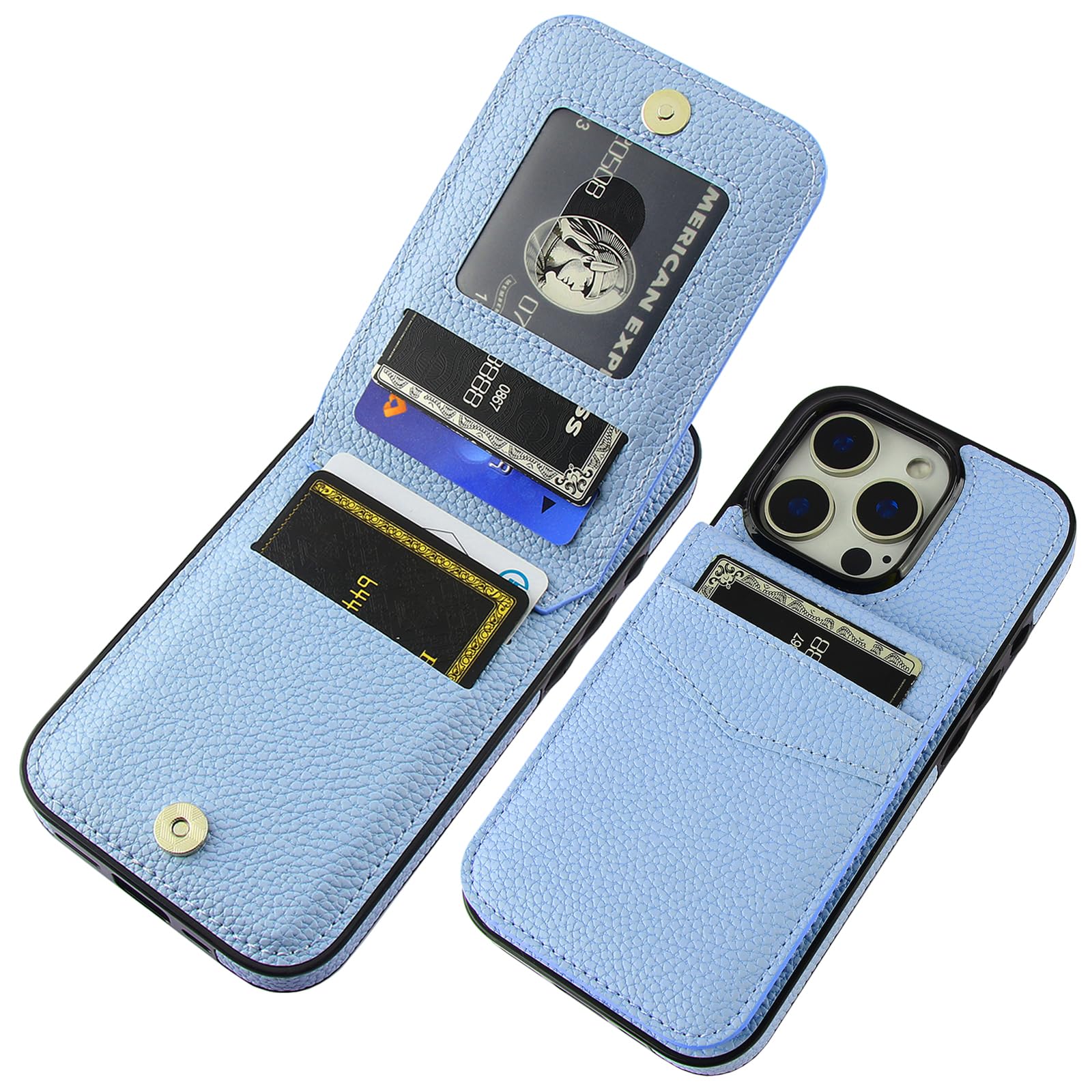 Capa Wallet Kihuwey Compatível Com Iphone 16 Pro 6.3