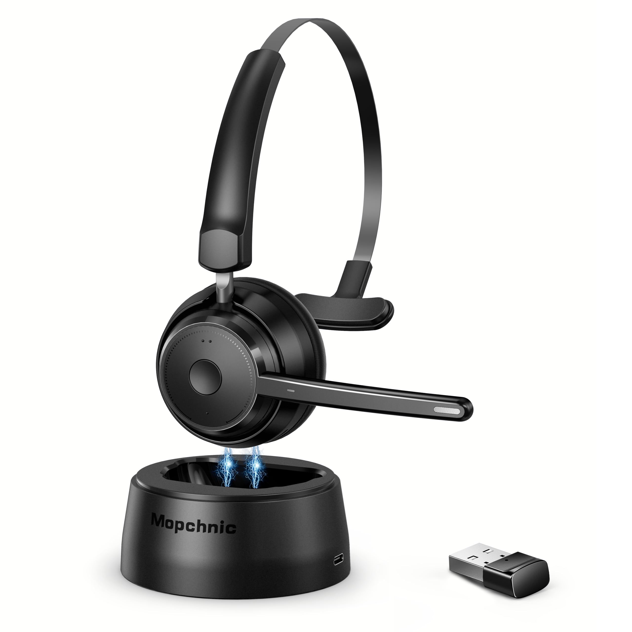 Fone De Ouvido Bluetooth Mopchnic Wireless Com Microfone Ai Com Cancelamento De Ruído