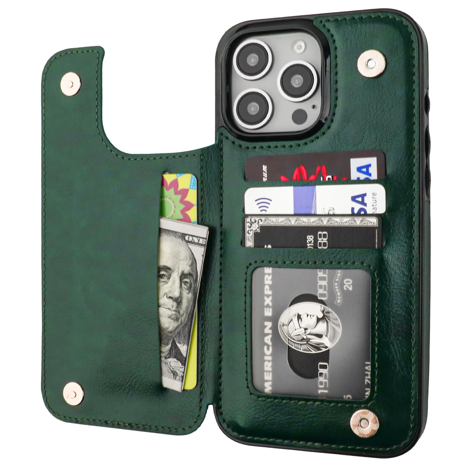 Capa Tipo Carteira Onetop Compatível Com Iphone 16 Pro Max Verde