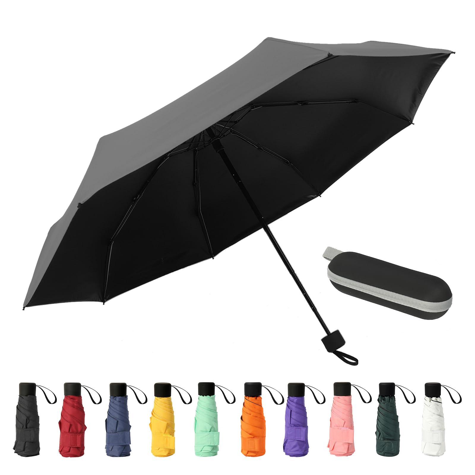 Guarda-chuva Gaoyaing Small Mini Para Proteção Uv De Viagem, Pacote Com 2