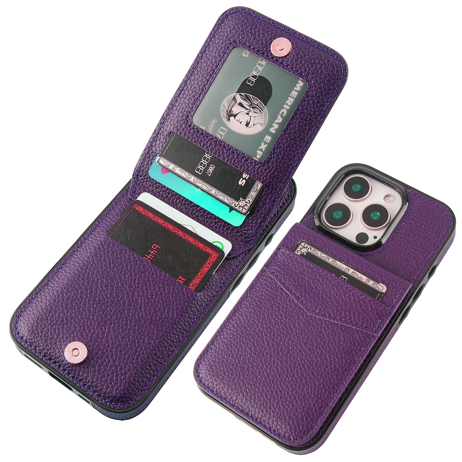 Capa Wallet Kihuwey Compatível Com Iphone 16 Pro 6.3"