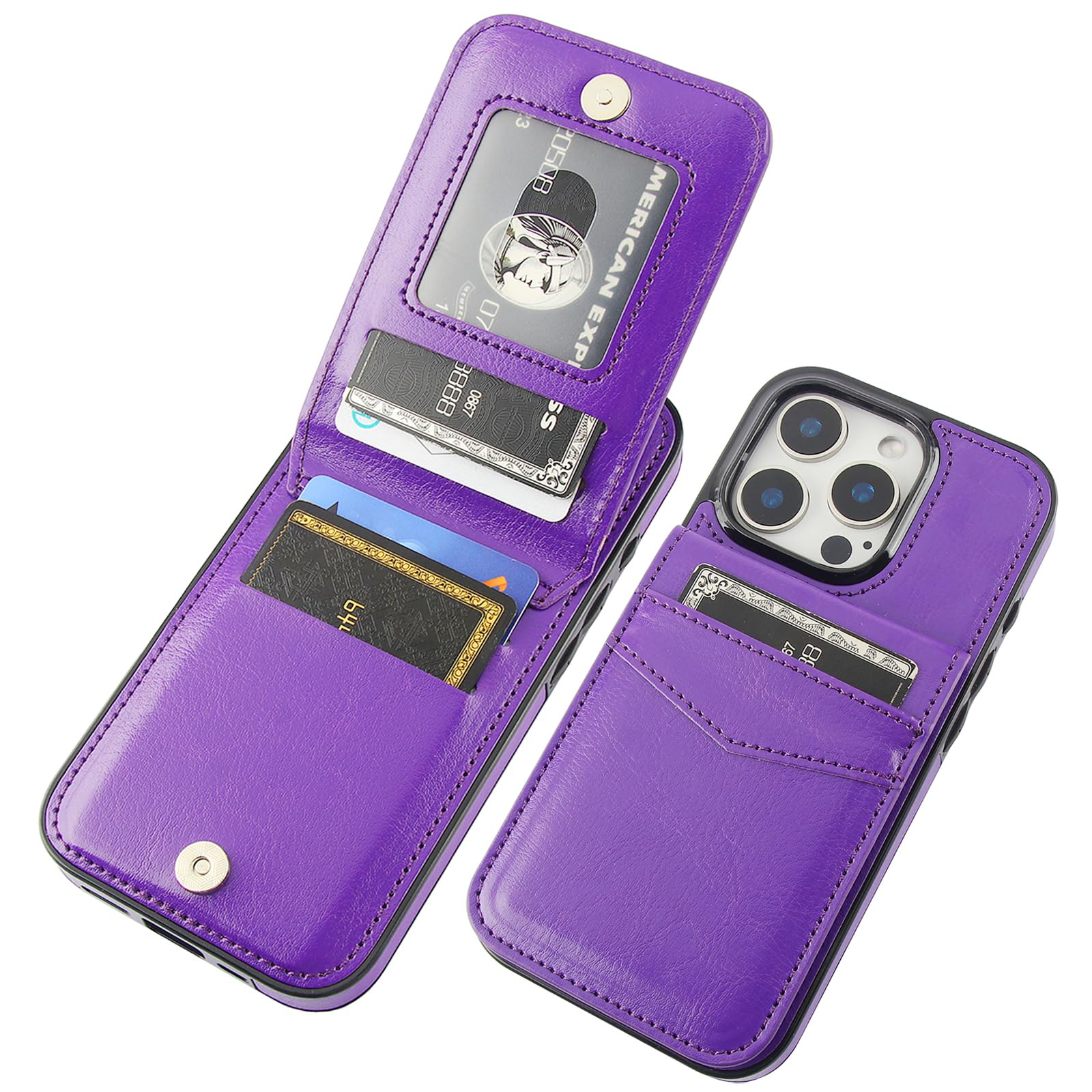 Capa Wallet Kihuwey Compatível Com Iphone 16 Pro 6.3"