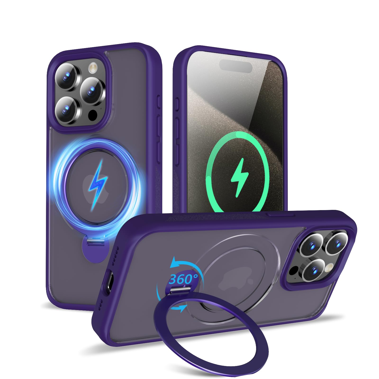 Capa De Telefone Taeliortech 2025 Para Iphone 15 Pro 6.1" Roxa