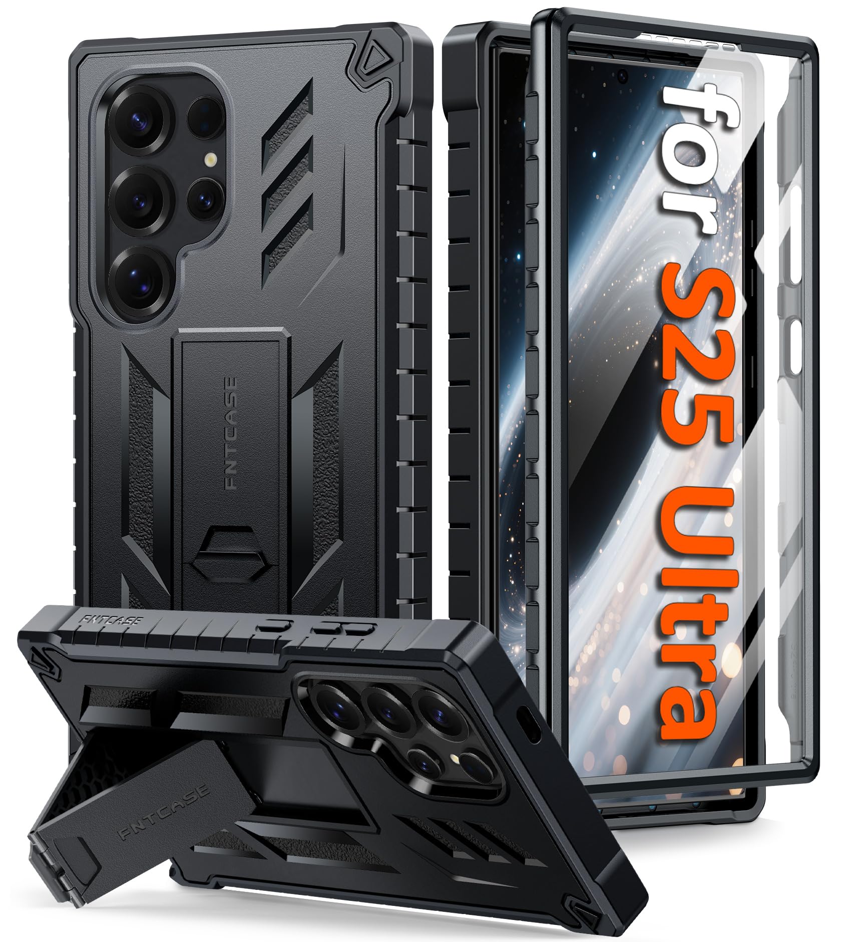 Capa De Celular Fntcase Para Samsung Galaxy S25 Ultra 6.8" Preta