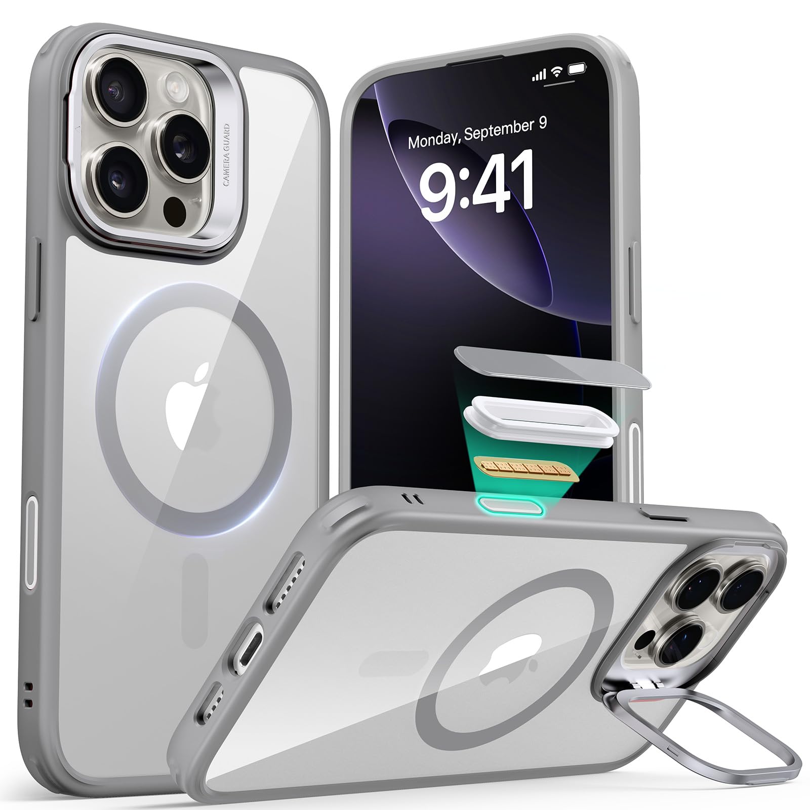 Capa De Telefone Esr Para Iphone 16 Pro Max Com Controle De Câmera Transparente