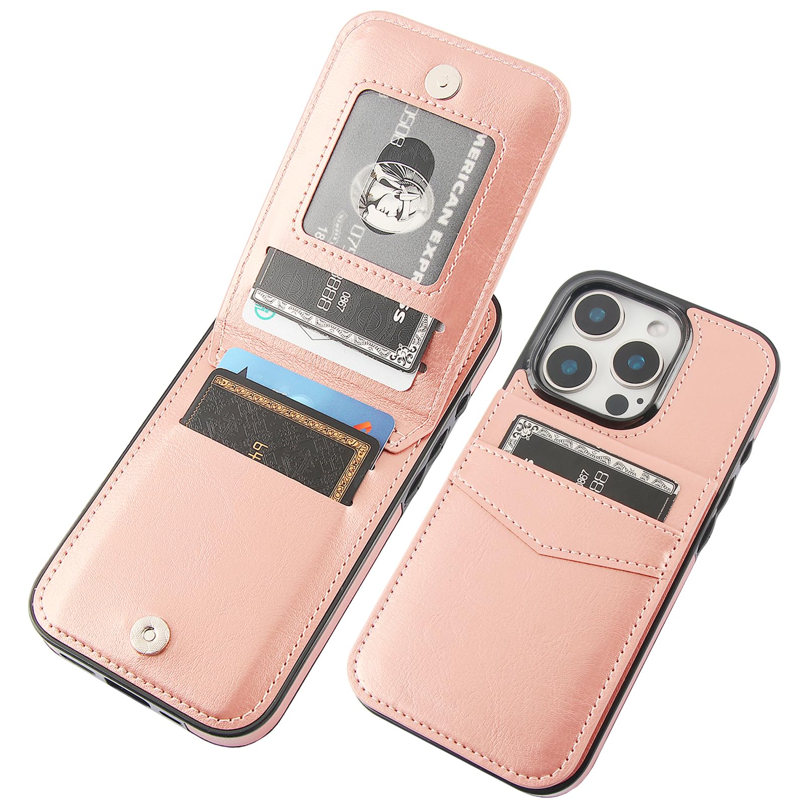 Capa Wallet Kihuwey Compatível Com Iphone 16 Pro 6.3"