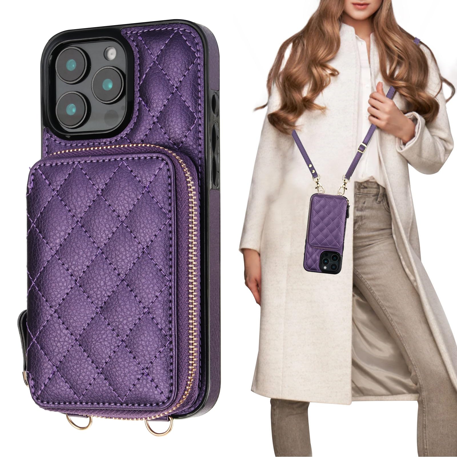 Capa Tipo Carteira Crossbody Bocasal Para Iphone 16 Pro Max 6.9