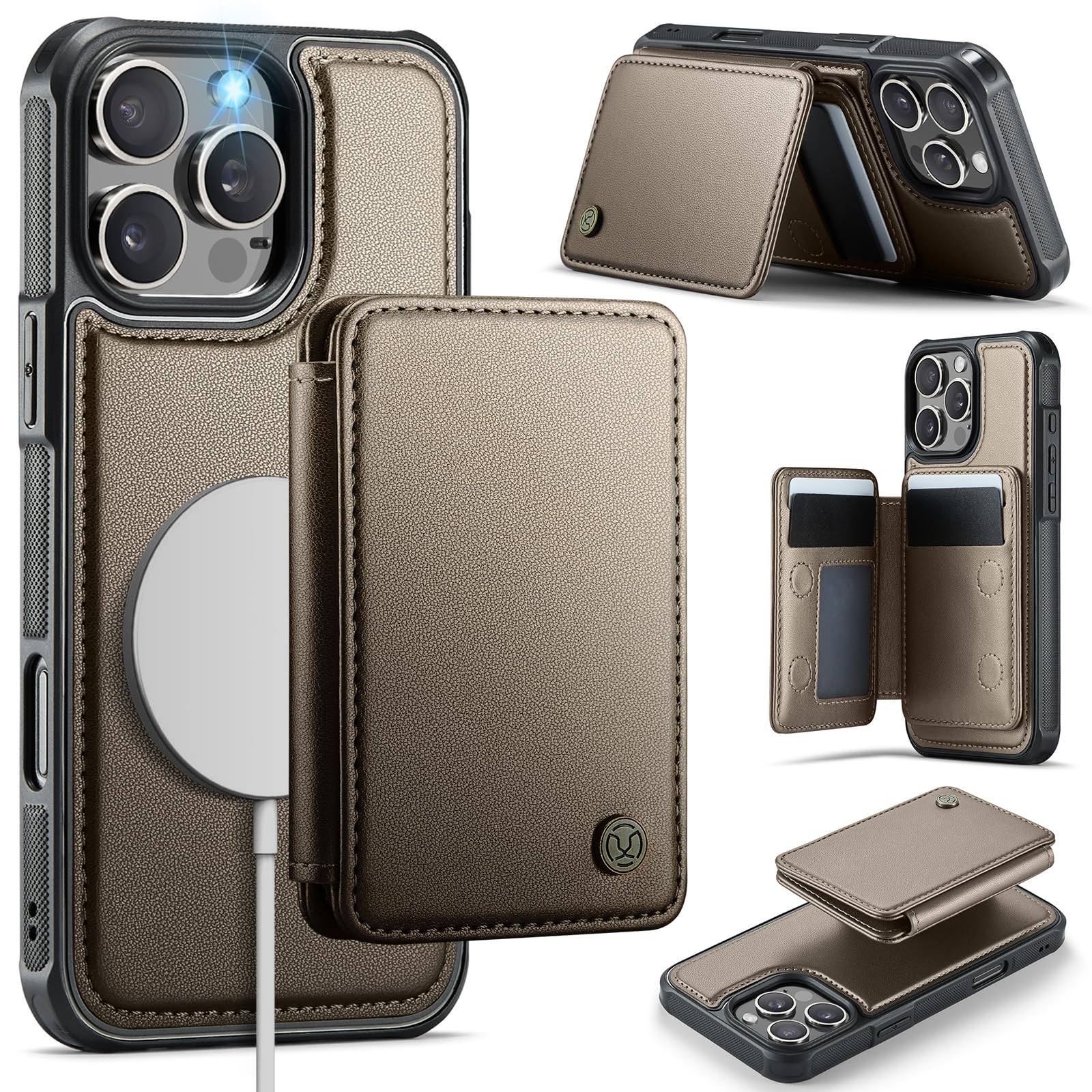 Capa Tipo Carteira Usroom Compatível Com Magsafe Para Iphone 16 Pro