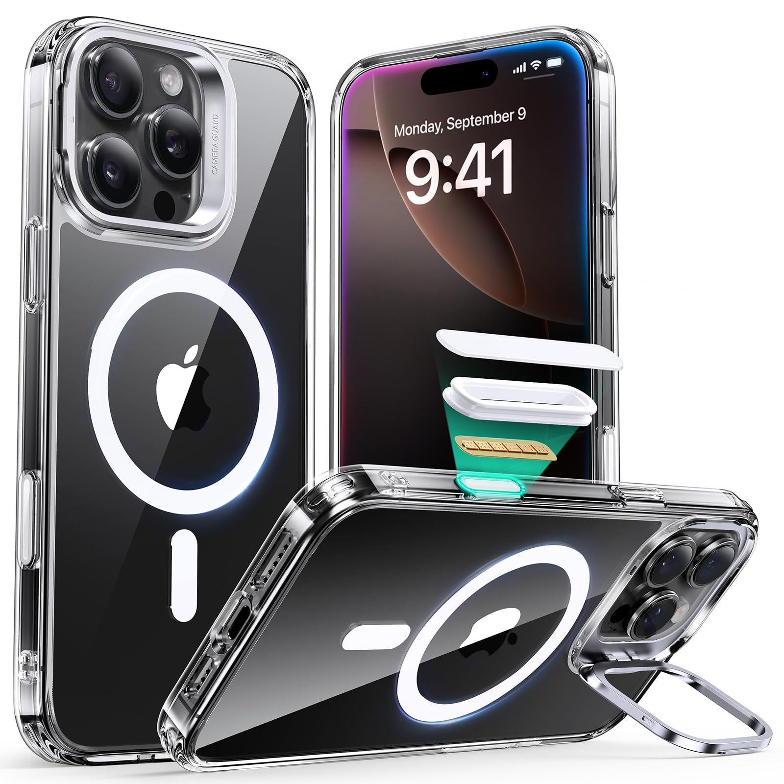 Capa De Telefone Esr Para Iphone 16 Pro Com Controle De Câmera Magsafe Clear