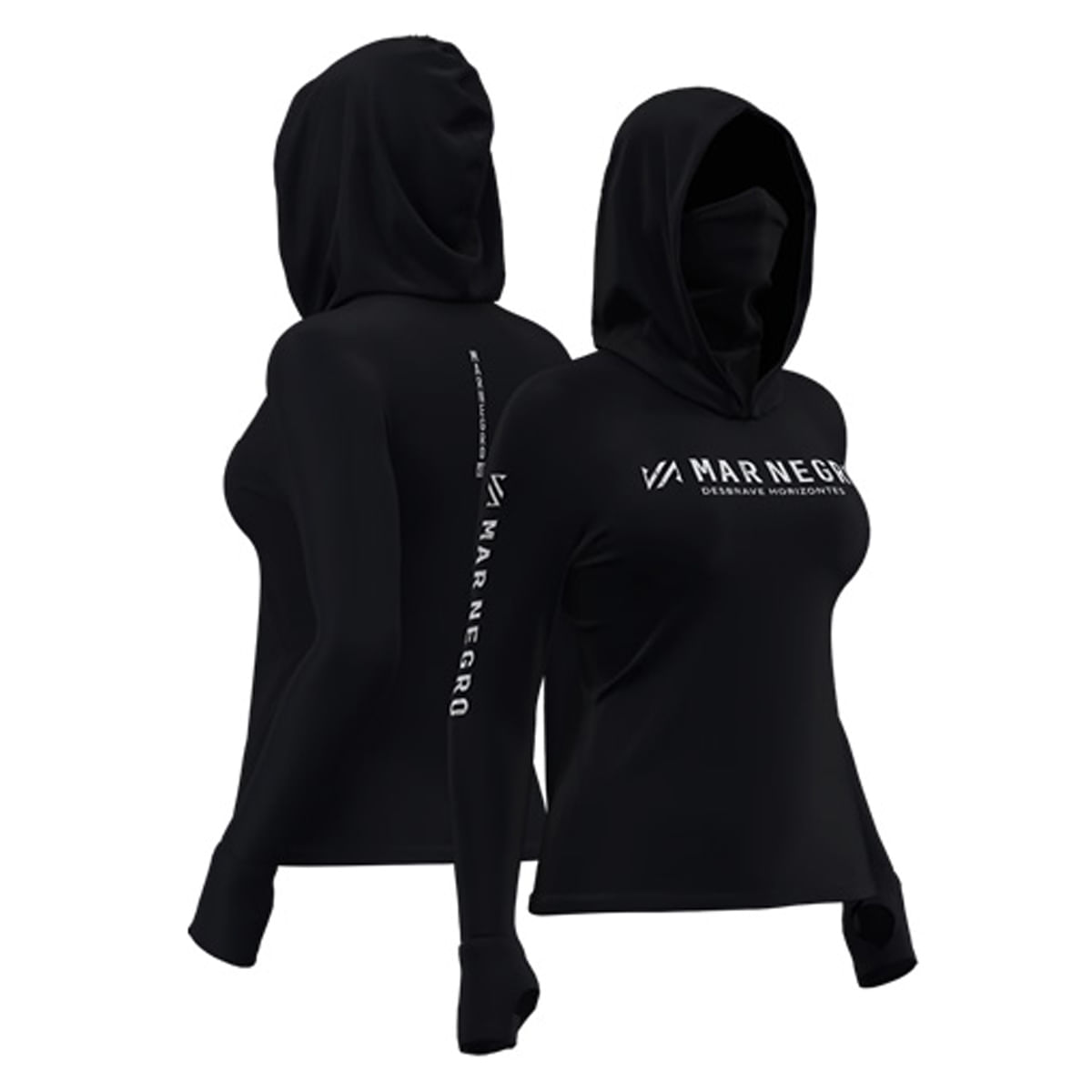 Camiseta Pesca Feminina Mar Negro X-protection 360 Uv50+ Preta