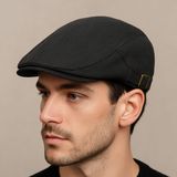 Boina Com Regulagem Lateral Peaky Blinders Preta Fivela Nova