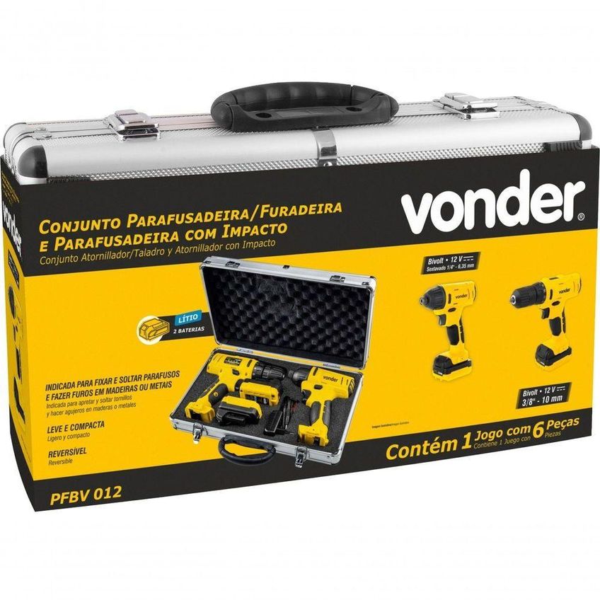 Parafusadeira Impacto Bateria 12v Biv Pfbv 012 Vonder - imagem 4