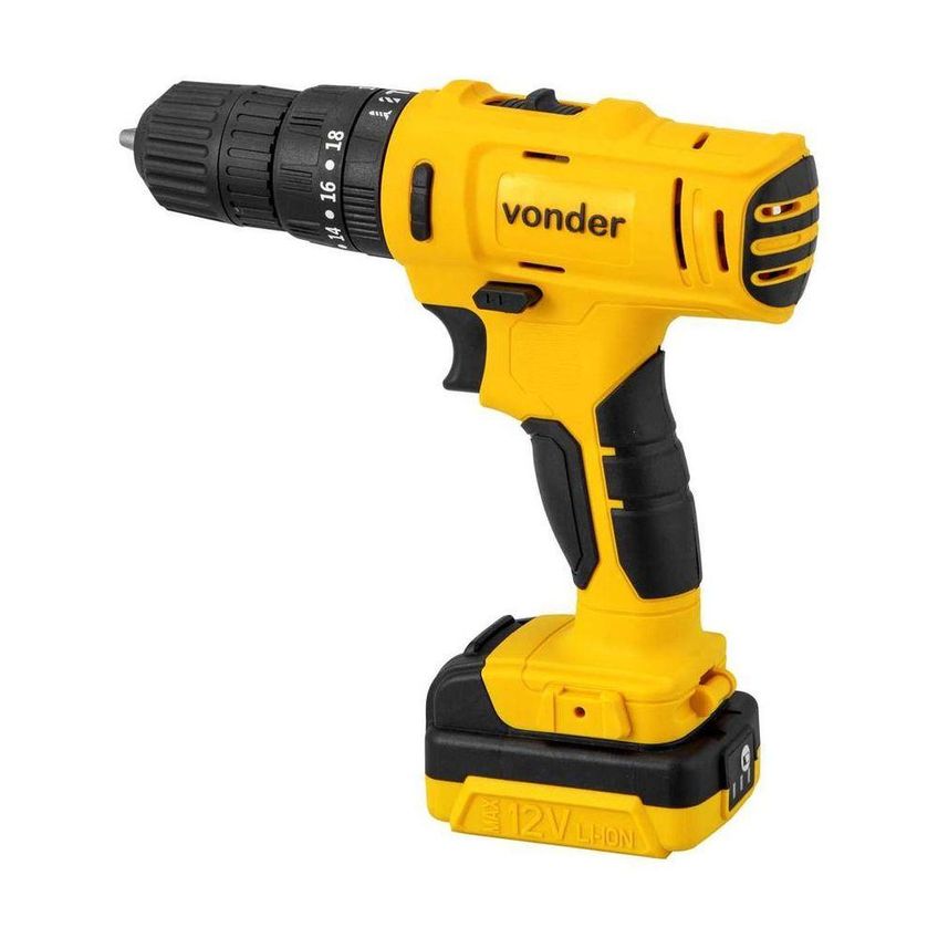 Parafusadeira-furadeira Bateria 12v Pfv120i Com Imp Vonder - imagem 2