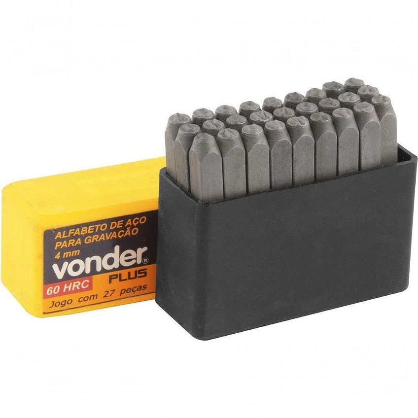 Alfabeto De Aço Punção 10mm A-z Para Gravação - Vonder Plus - imagem 2