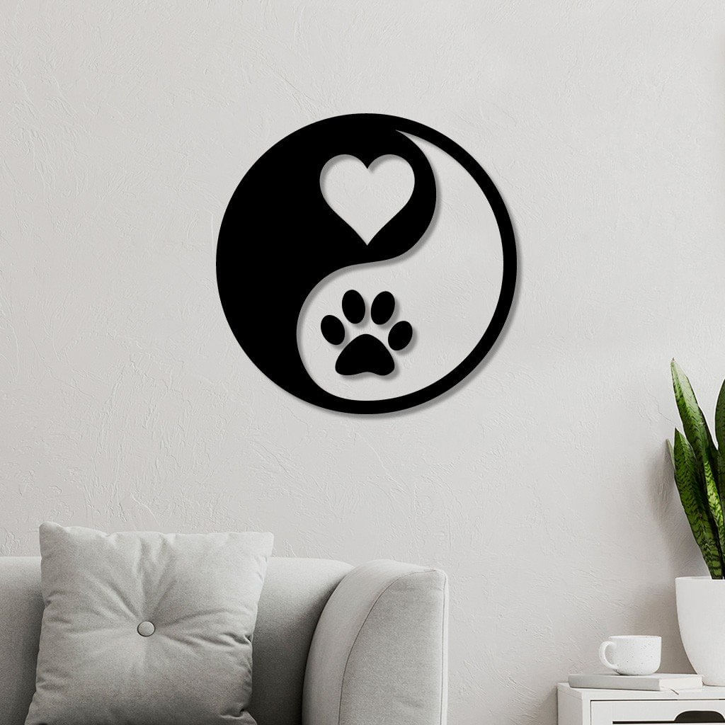 Quadro Individual Circular em MDF Pet e Love