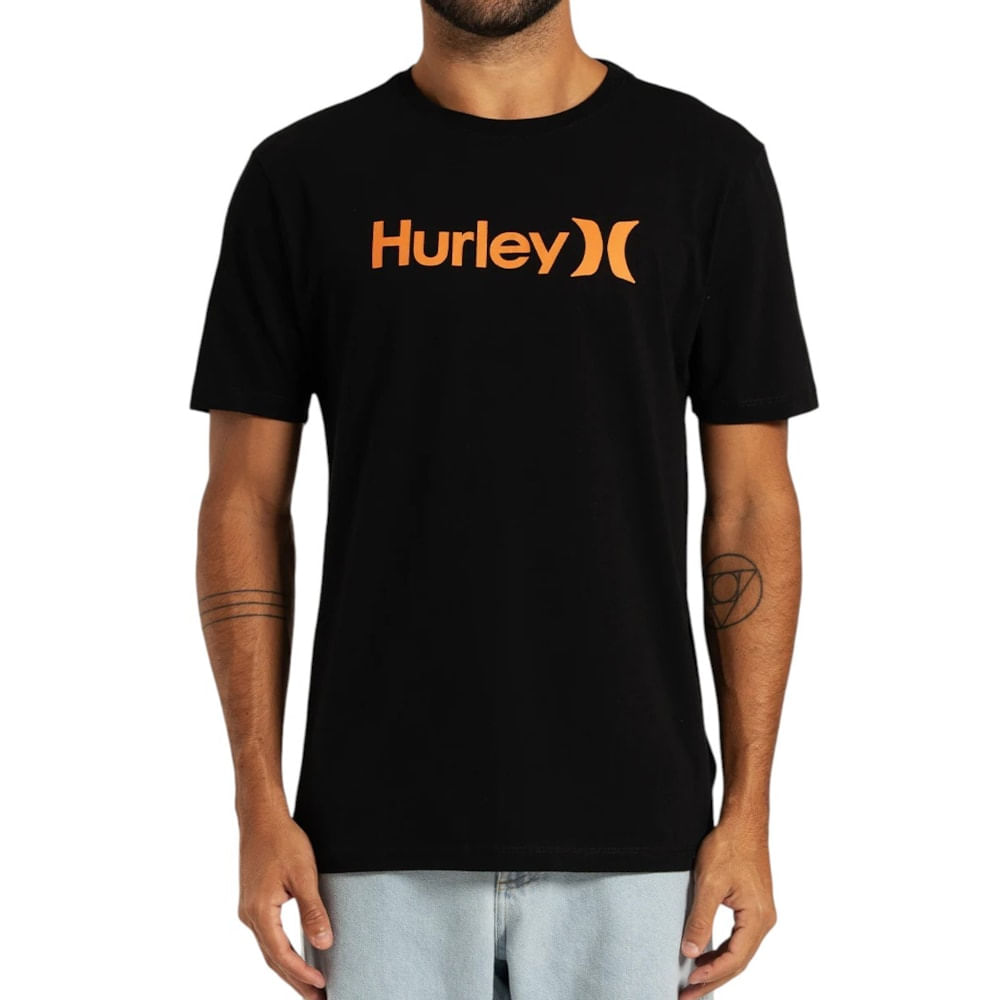 Camiseta Hurley Plus Size Solid Preta