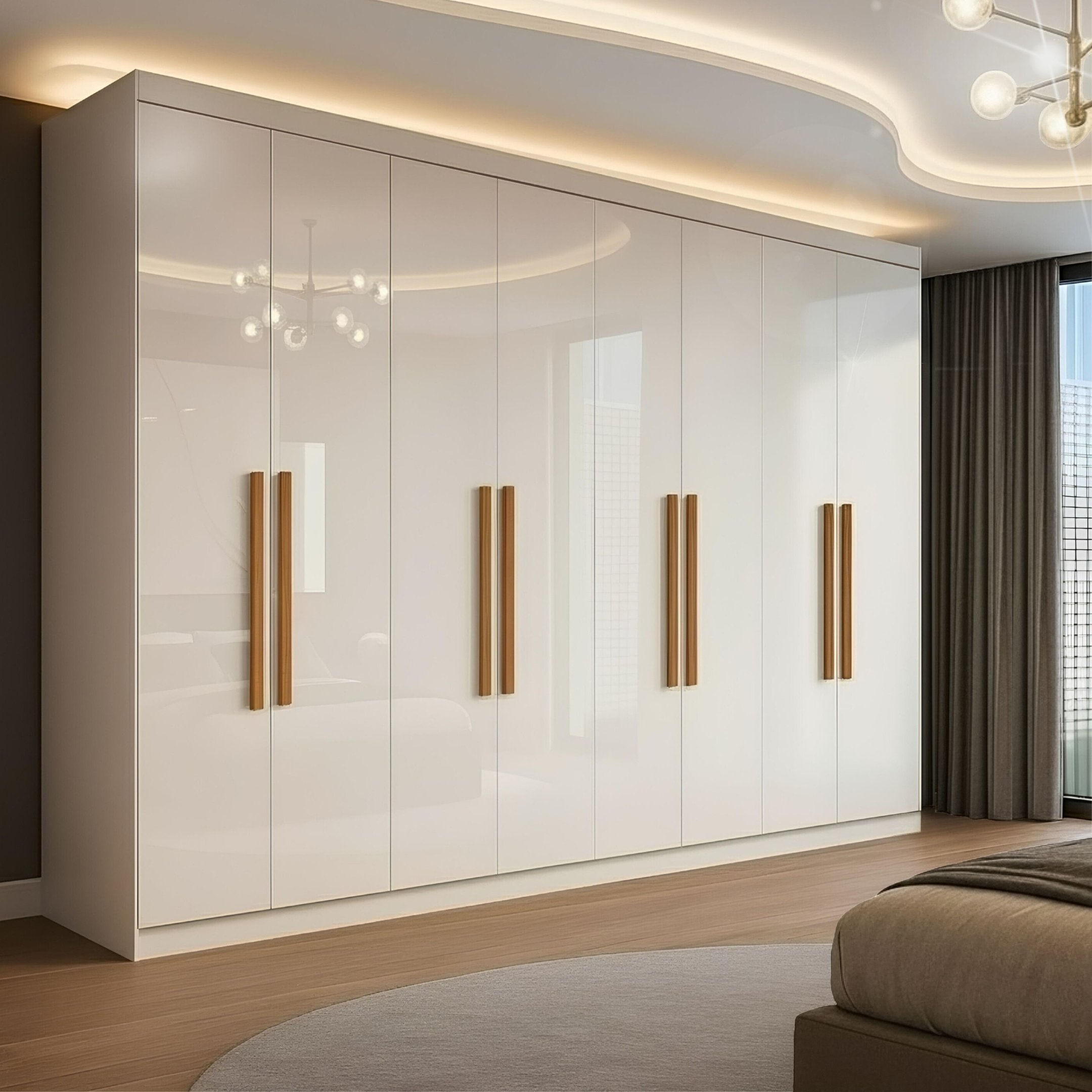 Guarda-roupa 8 Portas 4 Gavetas Paris Branco