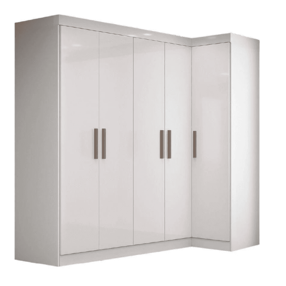 Guarda Roupas Modulado De Canto Madrid Com 5 Portas E 2 Gavetas Maxel