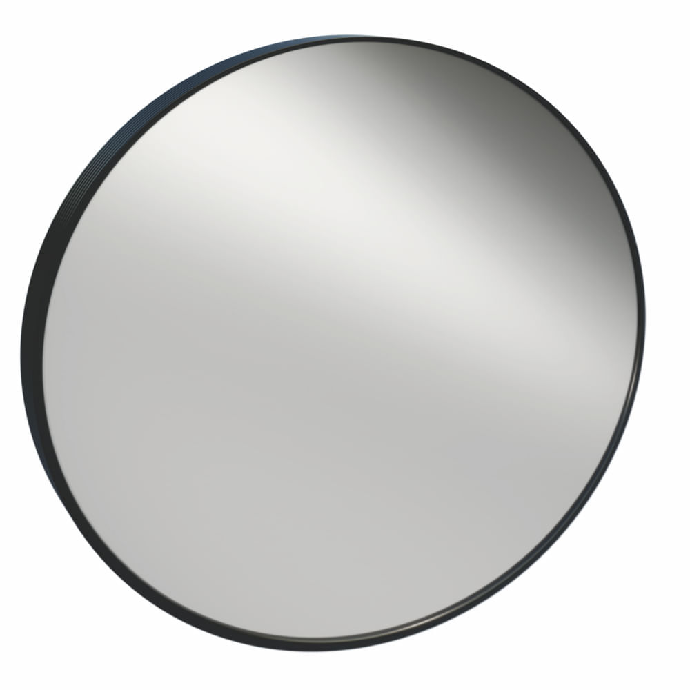 Espelho Redondo 48cm Perfil Black - 15105 - Cris-metal Cris-metal