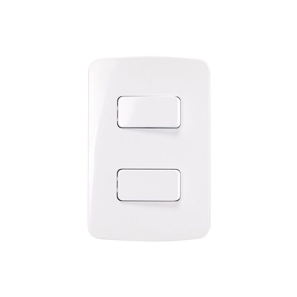 Interruptor Simples E Interruptor Paralelo Margirius B3 10a Com Placa 4x2 Branco