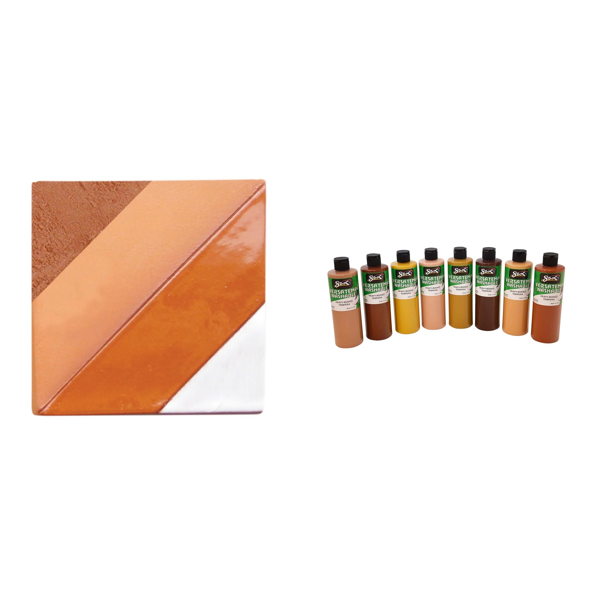 Kit Combinado Casafoyer Low Fire Moist Barthenware, Argila E Tintas