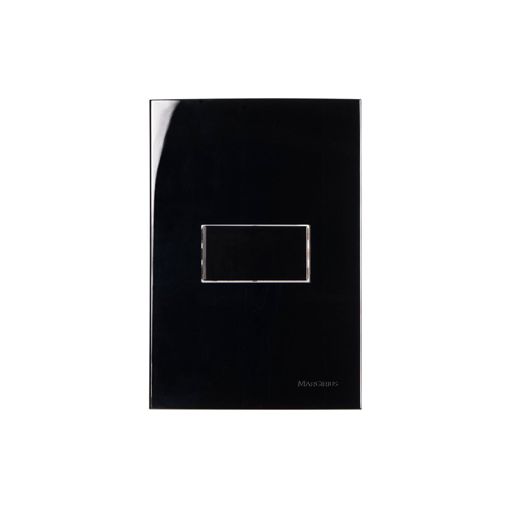 Interruptor Simples Margirius Sleek 10a Com Placa 4x2 Preto Ebony