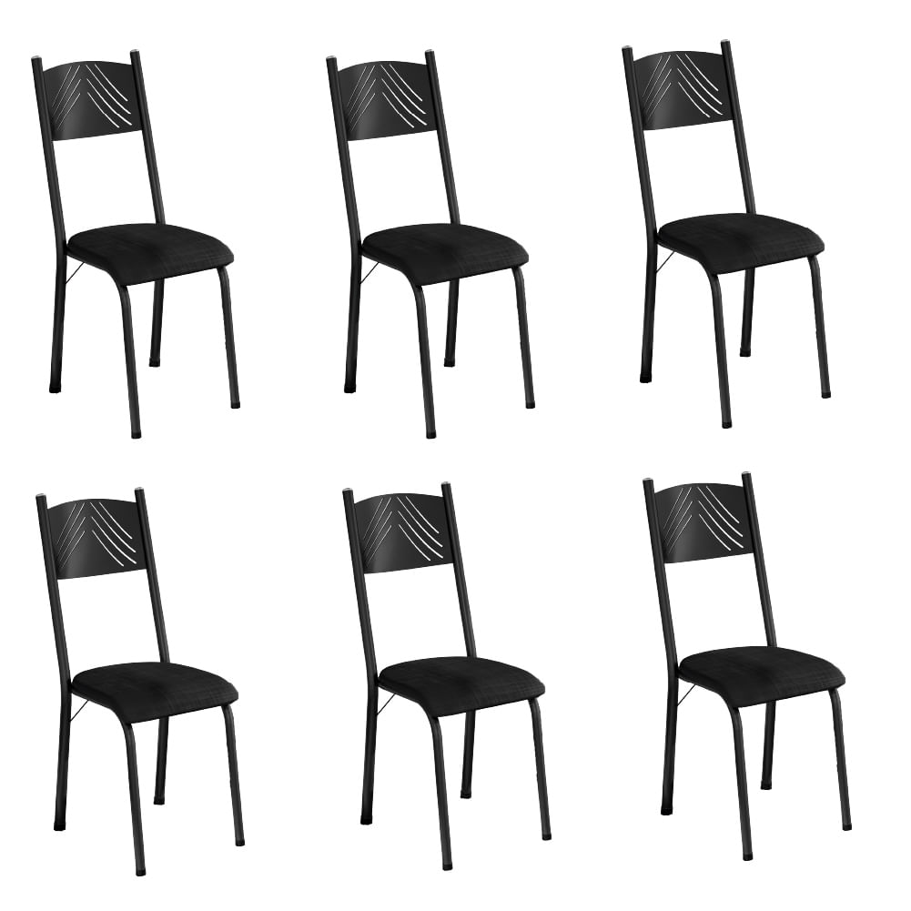 Conjunto Com 6 Cadeiras Liz Artefamol