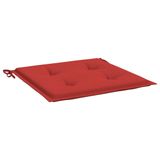 Set De 2 Cojines Para Silla De Jardín Vidaxl De Tela Oxford Duradera En Rojo