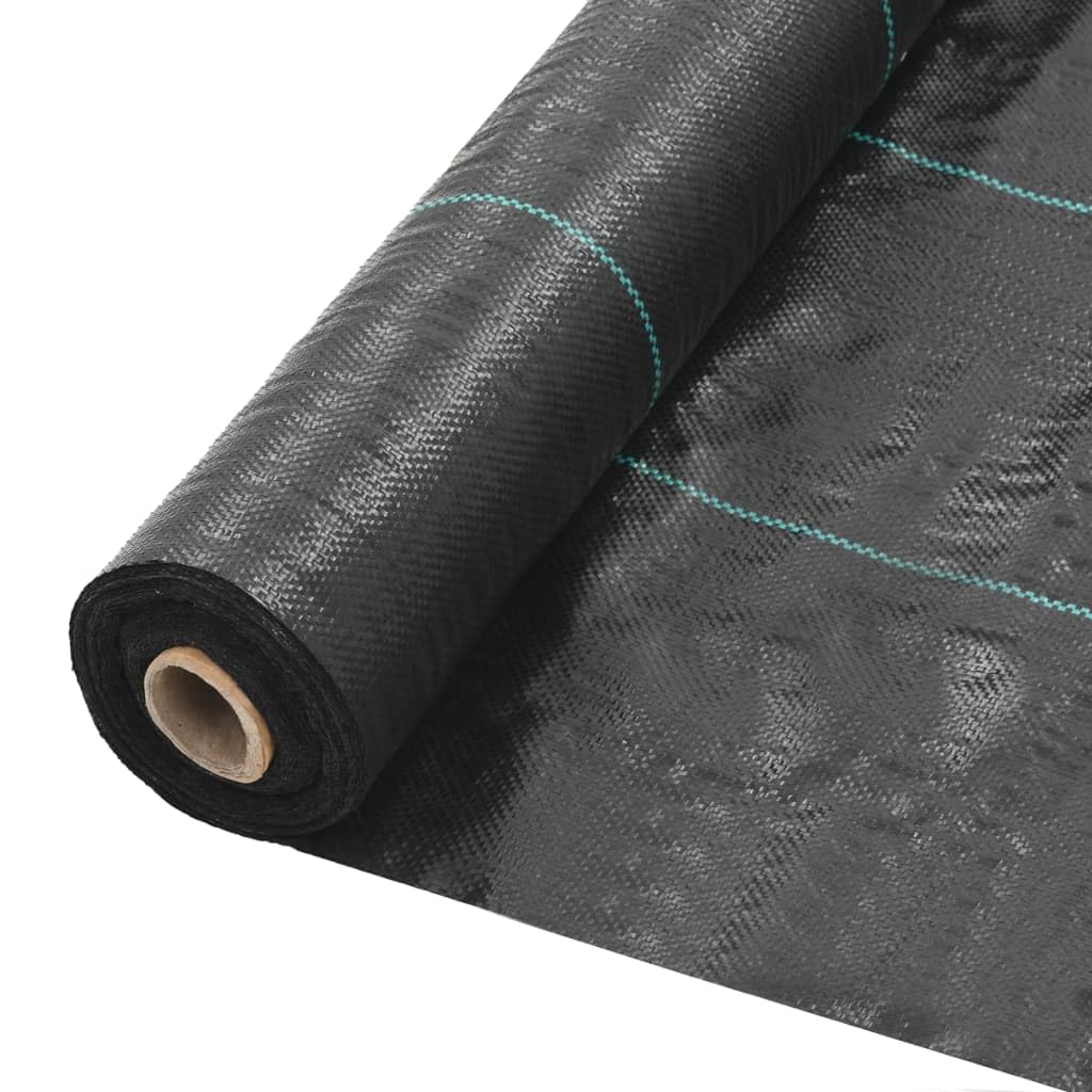 Tapete De Controle De Ervas Daninhas E Raízes Vidaxl Preto 2m X 5m Pp Para Exterior
