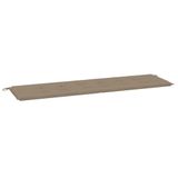 Almofada De Banco De Jardim Vidaxl Taupe Oxford Fabric 180x50x3cm