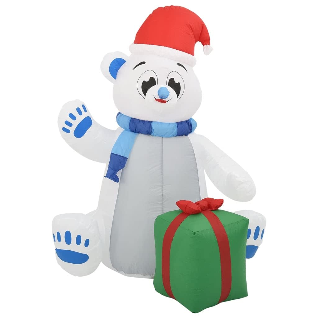 Urso Polar Inflável De Natal Vidaxl 180cm Com Luzes Led