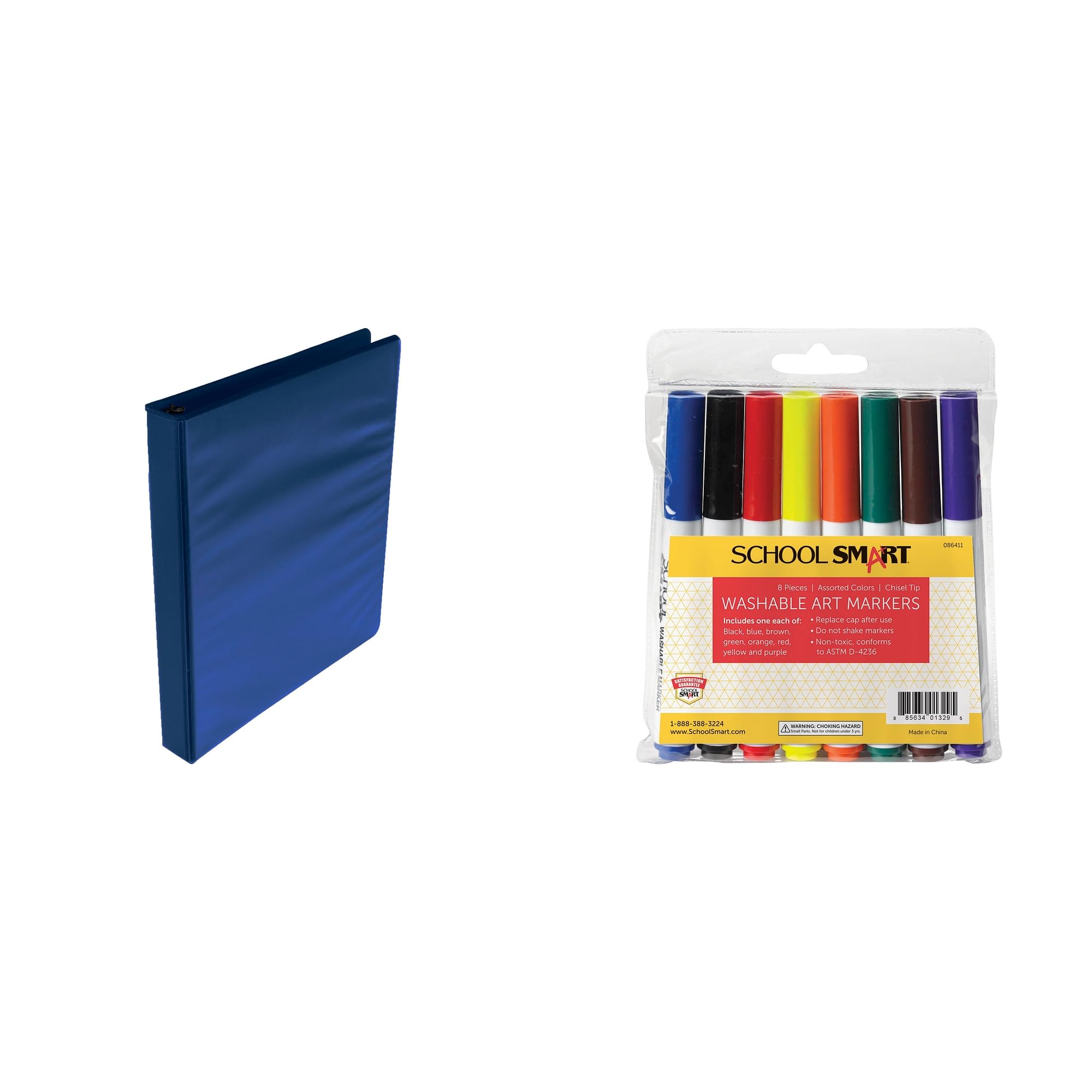 Kit Combinado Casafoyer De Polipropileno D-ring View Binder +8 Marcadores