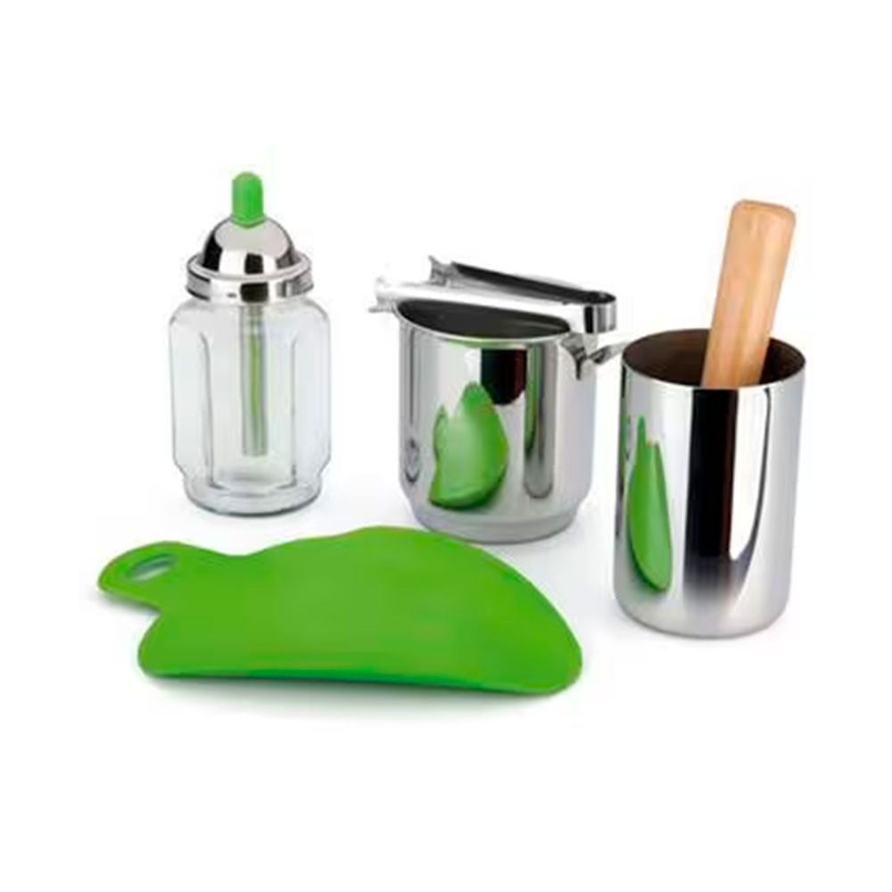 Conjunto Para Caipirinha Forma Em Aço Inox