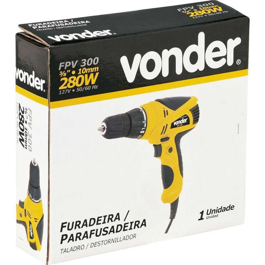 Furadeira Parafusadeira Elétrica 3-8 280w Fpv300 220v - imagem 2
