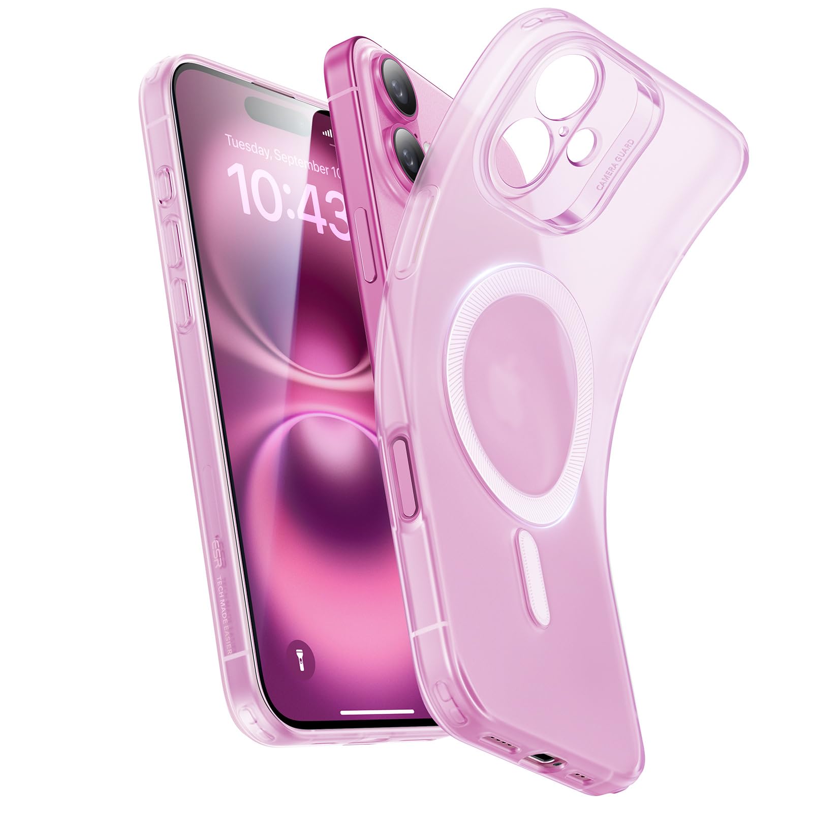 Capa De Telefone Esr Para Iphone 16 Compatível Com Magsafe Rosa Fosco