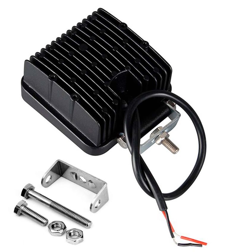 Farol De Milha 9 Leds 27w Led Quadrado Universal Branco Frio Carro Moto Off Road Trator Caminhao Onibus Suv Trilhas - imagem 5