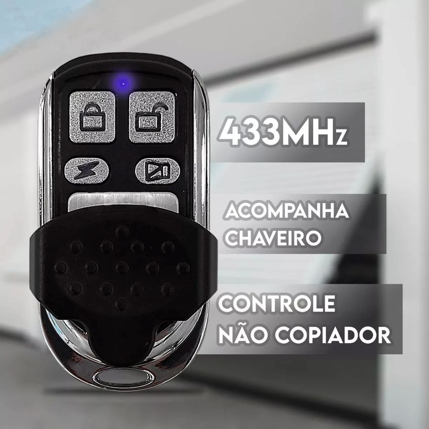 Controle Remoto Universal 433mhz RF Com 4 Botões Copia Direto Na Placa P/ Portão Garagem E Alarme Automação Aquecedores - imagem 3
