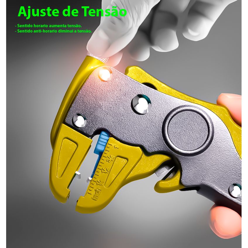 Alicate Automático Decapador Desencapador Fios E Cabos Alicate De Eletricista Descascador E Cortador Fio Cabo Universal - imagem 3