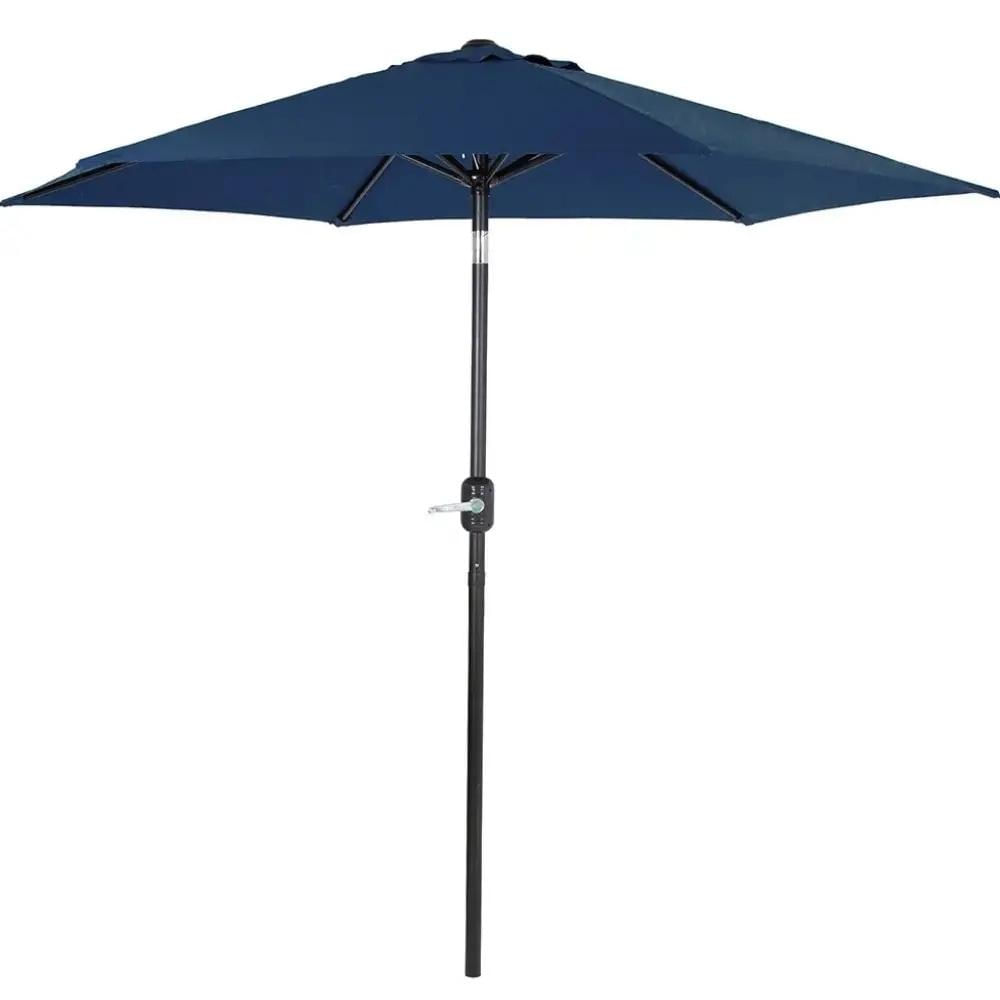 Ombrelone 2,40 Metros Alumínio Com Manivela Azul Mor
