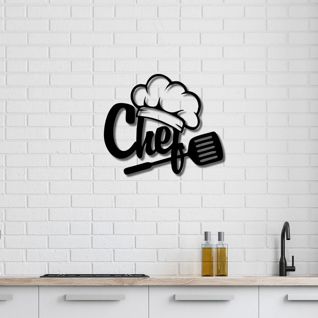 Escultura de Parede em MDF Chef 1